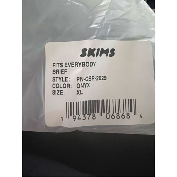 SKIMS Women's Onyx Stretchable Fits Everybody Cheeky Brief Size XL - Picture 5 of 5